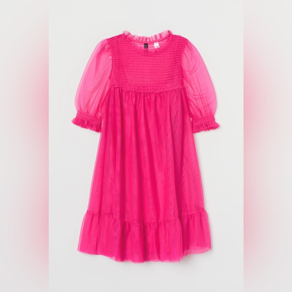 H&M 🩷🩷🩷Fuchsia Smock Dress - Sz X-Large -NWT